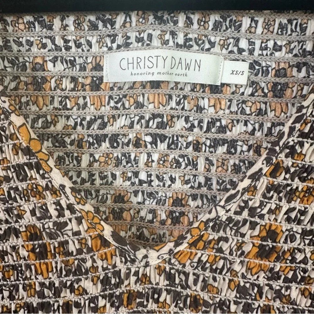 🛑SOLD🛑Christy Dawn The Aimee Dress in Golden Sunflower  Size XS/S - Picture 5 of 16